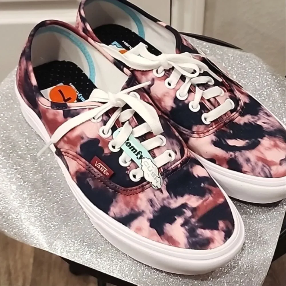 Vans‎ Grunge Wash Comfy Cush Authentic Lace-Up Sneaker